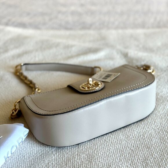 Michael Kors Carmen Extra-Small Saffiano Leather Shoulder Bag Cream - Picture 5 of 8